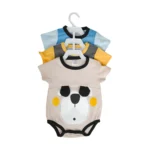 Onesies Unisex Short Sleeves interlock Bodysuit - Pack of 3 (Multicolour)