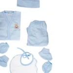 Baby Cotton Full sleeves Night Suit Including Cotton Caps , Mittens ,Booties and Bibs - Image 2