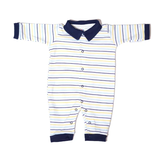 5 Pc Full cotton Set Including Full Sleeves Rompers, Cap, Booties, Wrapper and Hanger - Cloud Burst, Newborn