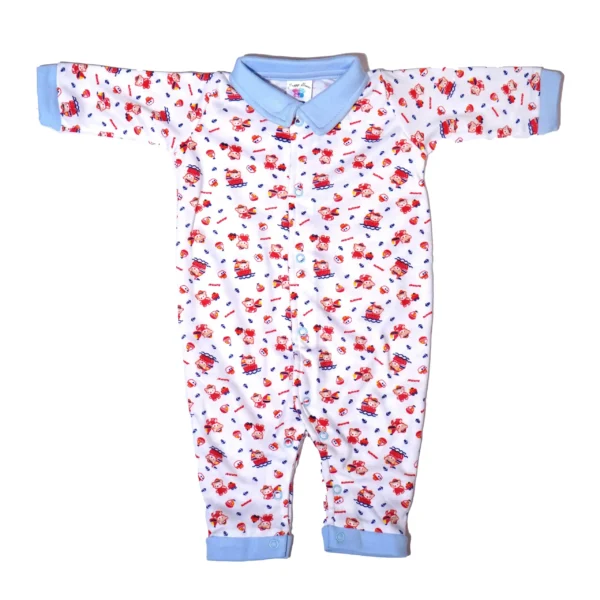 5 Pc Full cotton Set Including Full Sleeves Rompers, Cap, Booties, Wrapper and Hanger