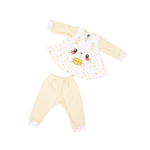 Adorable Frill Top Night Suit Set for Babies – Yellow Chick