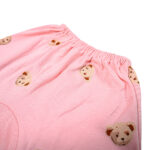 Soft Bamboo Cotton Front-Open Velcro Nightwear Set – Bear Print - Baby Pink - Image 10