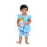 Disney Belle Printed Sleeveless Top & Shorts Set - Blue - Image 2