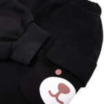 Warm & Soft Winter Sweatshirt with Matching Pajama - Black - Image 10
