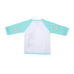 Soft Bamboo Cotton Front-Open Velcro Nightwear Set – Bear Print - Aqua Green - Image 7