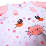 Adorable Frill Top Night Suit Set for Babies – Pink Bunny - Image 8