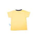 Dinosaur Printed Half Sleeve Top + Shorts Set - Yellow Navy - Image 7