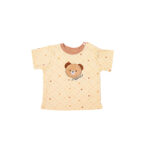 Lightweight Bamboo Cotton T-Shirt & Shorts Nightwear Set - Warm Cream - Image 6