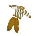 Warm & Soft Winter Sweatshirt with Matching Pajama - Brown