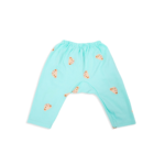 Soft Bamboo Cotton Front-Open Velcro Nightwear Set – Bear Print - Aqua Green - Image 9