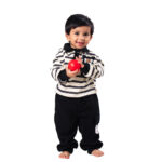 Warm & Soft Winter Sweatshirt with Matching Pajama - Black - Image 5