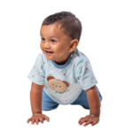 Lightweight Bamboo Cotton T-Shirt & Shorts Nightwear Set - Pastel Blue - Image 4