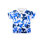 Trendy Camouflage Print Polo Top with Navy Shorts - Image 6
