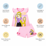 Disney Belle Printed Sleeveless Top & Shorts Set - Pink - Image 11