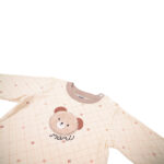 Premium Bamboo Cotton Nightwear Set with Cute Koala Patch - Warm Cream - Image 8