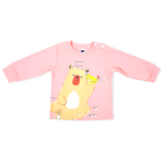 Premium Bamboo Cotton Full Sleeves Top & Full Pajama Set – Cute Animal Print - Pastel Pink - Image 6