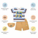 Disney Lilo & Stitch Printed T-Shirt + Cargo Shorts + Matching Fanny Pack - Image 12