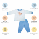 Premium Bamboo Cotton Nightwear Set with Cute Koala Patch - Pastel Blue - Image 11