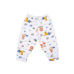 Premium Bamboo Cotton Full Sleeves Top & Full Pajama Set – Cute Animal Print - Soft Blue - Image 8