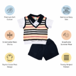 Smart Boys Summer Collar T-Shirt & Shorts Outfit - Image 10